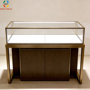 Kiosque à bijoux professionnel HonTay pour centre commercial de luxe, design îlot, <span class=keywords><strong>vitrine</strong></span> en verre trempé, éclairage LED, visibilité à 360 degrés - Product Image 4