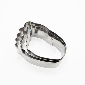 Ensemble de 3 <span class=keywords><strong>emporte</strong></span>-pièces en acier inoxydable en forme de pied / 8/9/<span class=keywords><strong>10</strong></span> <span class=keywords><strong>cm</strong></span> - Product Image 1