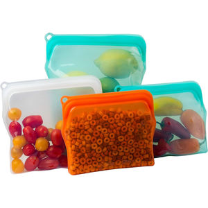 Juego de Bolsas de Silicona Reutilizables Ecológicas para Almacenamiento de Alimentos en el Refrigerador y Congelador, con Cierre Hermético, para Refrigerios - Product Image 3