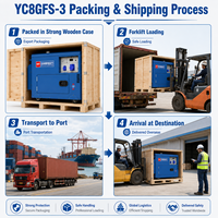 Groupe électrogène diesel silencieux SCDC Yuchai YC8GF-S3 monocylindre monophasé refroidi par air à démarrage électrique 8 kW pour alimentation de secours domestique