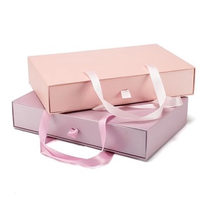 Wholesale Customized Logo Square Cardboard Paper Drawer Box Eco-Friendly <b>Packaging</b> for Jewelry Rings Earrings and Necklaces - Product Image 4