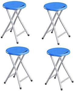 Portable Metal and Round Plastic Seat Folding <strong>Stool</strong> Light Weight Outside <strong>Fold</strong> <strong>up</strong> Chair with Handle - Product Image 5