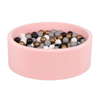 Aire de jeux pliable pour tout-petits, en mousse épaisse recouverte de fibres de lait, 200 balles, parc pour enfants, piscine, ensemble pour l'école, intérieur/extérieur, 90 cm
