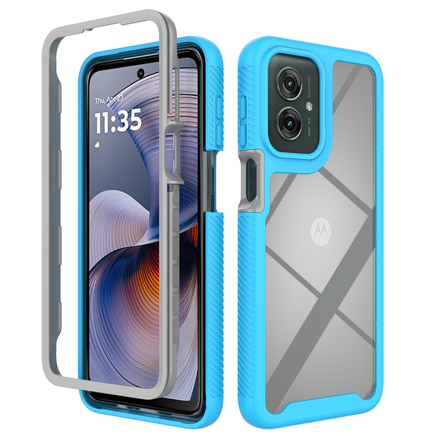 Clear TPU+PC Shockproof Magnetic Waterproof Mobile Phone Case Detachable 3-in-1 Design Anti-Scratched Screen Protector Mirror