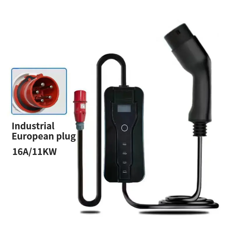 JNTIMUYA 16a 32a 1 3 Fase Ev Charger Mode Level 3 Listrik Ev Pengisian Kabel Mobil Tipe 2 Dinding EV Charger