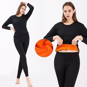 Ouruikia Ensemble de sous-vêtements thermiques pour homme, doublure polaire, sous-couche <span class=keywords><strong>thermique</strong></span> à manches longues en polyester élasthanne, pantalon <span class=keywords><strong>thermique</strong></span> long - Product Image 5
