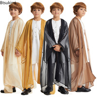 Robe Modeste pour Garçon, Kimono, Dishdasha, Abaya Islamique, Abaya de Prière, Jubba, Thobe, Vêtement Arabe pour Enfants Musulmans, Style Dubaï, Arabie Saoudite, Ramadan