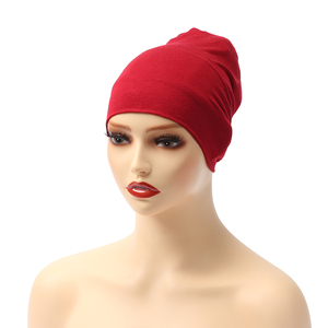 Subpañuelo ajustable para <span class=keywords><strong>mujer</strong></span>, turbante árabe musulmán, <span class=keywords><strong>gorro</strong></span> elástico de modal con cordón, hiyab, sombrero - Product Image 2