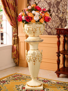 แจกันตั้งพื้นเซรามิกสีทองมุกสุดหรูของตกแต่งบ้านสมัยใหม่ของตกแต่งงานแต่งงานของตกแต่งกลางโต๊ะสำหรับงานเลี้ยง - Product Image 6