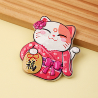 Aimant de réfrigérateur en résine japonaise, adorable poupée Daruma de dessin animé, aimant de réfrigérateur, souvenir touristique, décoration de la maison, personnalisation acceptable