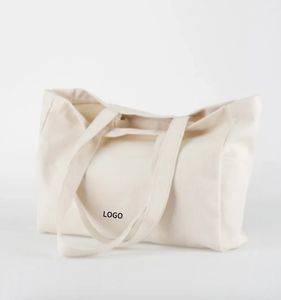 Bolsas con Logotipo Personalizado, Bolsa de Mano de Lona de Algodón Reutilizable y Portátil para Mujer, para Compras, con Asas de Cinta de Algodón - Product Image 4