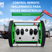 Kit de Control Remoto Inalámbrico Industrial de Alta Gama, Modelo Semi 4 Funciones, Color Verde, para Maquinaria Hidráulica de Elevación