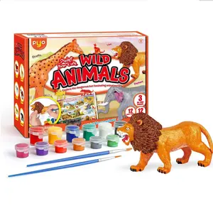 DIY çocuklar kalıp boyama ABS plastik çizim oyuncak seti dinozorlar böcekler ile deniz ve vahşi hayvanlar peri Unicorn eğitici oyuncak - Product Image 3