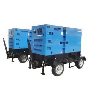 Denyo Silent Aggregat mit Cummins Motor 60kw 75 kva mobiler Diesel generator 60 kW Generator Anhänger