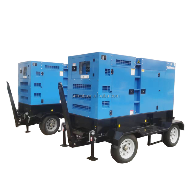 Denyo Silent Genset with Cummins Engine 60kw 75 Kva Mobile diesel Generator 60 kw Generator Trailer