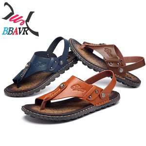รองเท้าแตะหนังคุณภาพสูงสำหรับผู้ชาย ไซส์ใหญ่ รุ่น Herringbmen's One Beach Sandals - Product Image 2