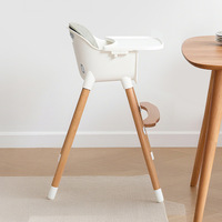 Chaise haute multifonctionnelle en hêtre pour bébé, ensemble chaise et table à manger, utilisation domestique, hauteur réglable, siège d'alimentation pour enfants, détachable