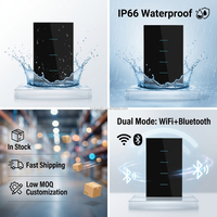 Produits d'usine certifiés FCC ETL, interrupteur intelligent WiFi en verre 1/2/3/4 voies, norme US AU, compatible Apple Homekit, Zigbee, Alexa, Google Home, IP66