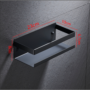 Mensola <span class=keywords><strong>doccia</strong></span> autoadesiva nero opaco in acciaio inox <span class=keywords><strong>doccia</strong></span> Caddy <span class=keywords><strong>porta</strong></span> <span class=keywords><strong>Shampoo</strong></span> bagno - Product Image 3