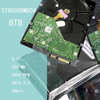 Disque dur interne 8 To ST8000DM004 3,5 pouces, cache 256 Mo, SATA 6 Gbit/s, 5400 tr/min, pour PC de bureau et stockage de jeux