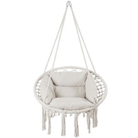Fauteuil suspendu avec grand crochet de plafond souple, ensemble de hamac en coton à franges tressées pour suspension
