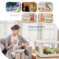 Greenjoy - Système hydroponique vertical intelligent électronique - Plateaux en plastique ABS alimentés par USB - Design minimaliste - Installation facile - Utilisation en intérieur