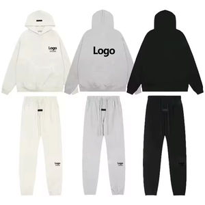 Kualitas tinggi dicetak Hoodie Pullover Unisex Ukuran besar kaus baju olahraga pakaian jalanan Hoodie ESS mewah kustom 100% katun - Product Image 1