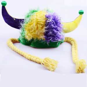 Halloween Unisex Adulto Divertido Disfraz Sombrero <span class=keywords><strong>WKD</strong></span> Carnival Jester Sombrero Con Dos Cuernos - Product Image 3
