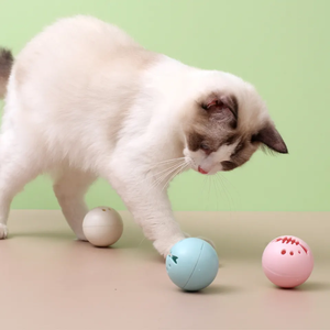 ของเล่นแมว ลูกบอลมีเสียงกระดิ่ง กลิ่นแมวมิ้นท์ ทนทานต่อการกัด สีสามเฉด เรืองแสงได้ - Product Image 3