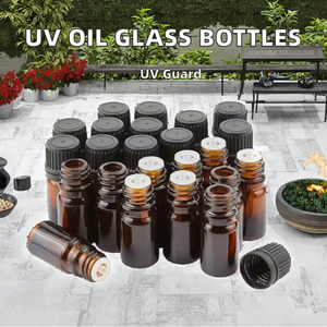 Vente en gros de flacons roll-on en verre violet noir de 10 ml avec bouchon à vis, protection UV, pour huiles essentielles, crème pour le visage, cosmétiques - Product Image 3