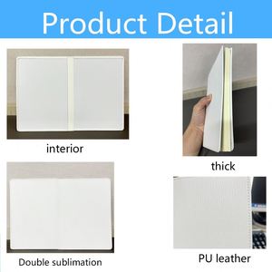 Customized Notebooks Sublimation Blank A5 A6 PU Leather Journal Notebook Cover Custom School Notebook With logo - Product Image 4
