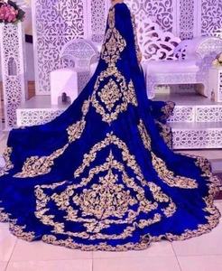 Robe Kaftan élégante et magnifique, longue jusqu'au sol, avec voile et traîne, robe brodée de Zardozi lourde pour robe de mariée - Product Image 3