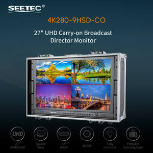 4K280-9HSD-CO SEETEC มอนิเตอร์ออกอากาศแบบพกพาความละเอียด27 "4K แบบ Ultra-HD สำหรับการตรวจสอบจากกล้องวงจรปิดและการสร้างภาพยนตร์กำหนดโลโก้ได้เอง - Product Image 2