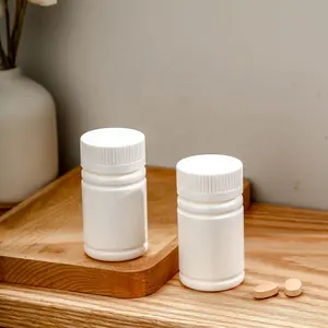 60ml White Aluminum Bottle Pills Empty Press And Twist Cap Medicine Pill Bottle Plastic Pill Pharmaceutical Bottle