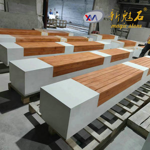 Nuevos Materiales de Construcción de Piedra, Banco de Cemento y Madera para Exteriores 2500*600*600 para Parques, Plazas y Paisajismo Municipal - Product Image 1