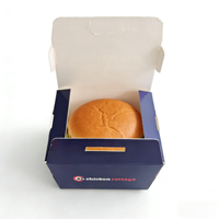 Boîte à hamburger jetable personnalisée, conteneur à emporter résistant à la graisse de qualité alimentaire pour restaurant de restauration rapide