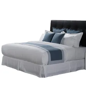 Otel yatak lüks sınıf bir pamuk özel nevresim yastık kılıfı donatılmış kraliçe otel keten yatak seti