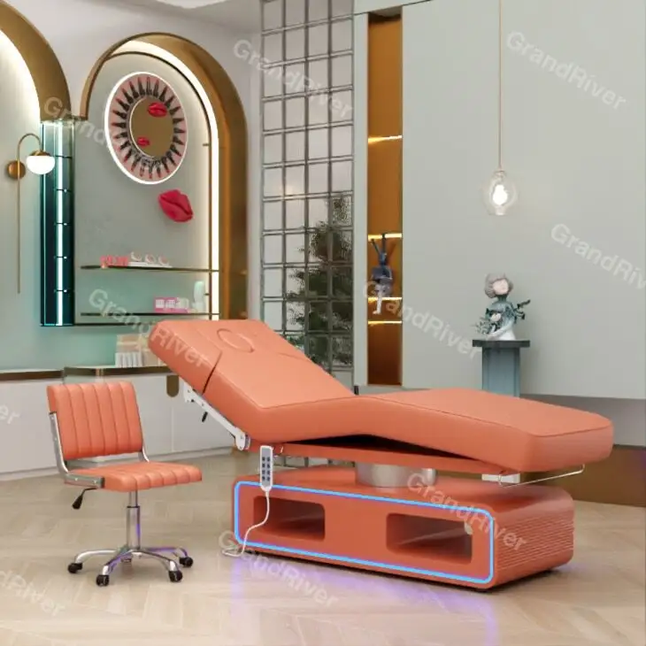 Üretici fiyat salon yüz spa yatak sandalye elektrikli otomatik asansör 3 4 motor spa elektrikli güzellik masaj masa yatak