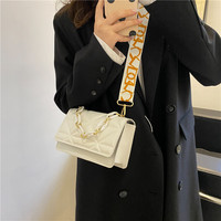 Sac à main en PU simple et décontracté de style rétro, bandoulière, sac à bandoulière unique, sac carré pour filles