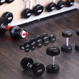 Mancuernas fijas de cabeza redonda recubiertas de acero de 2,5-50kg/60kg, equipo de Fitness comercial, brazos y pesas libres de cuerpo - Product Image 3