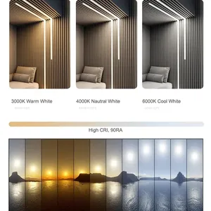 Tira de luz LED de aleación de aluminio, conectividad USB de 3500K, PCB de 8mm para aplicaciones de paisaje, perfil de lámpara de Gabinete integrado - Product Image 6