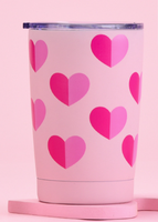 Bouteille d'eau isotherme de qualité supérieure avec imprimé cœur, en acier inoxydable 304, avec paille et poignée, cadeau de Saint-Valentin, vente en gros