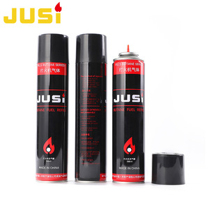 Briquet à cigarettes droit classique en métal noir JUSI JS398, coupe-vent, au butane haute pureté, portable et rechargeable - Product Image 1