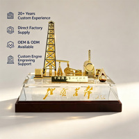 Trofeo de Modelo de Edificio, Personalizado para Graduación, Decoración Metálica de Sobremesa, Grabado, Deportivo, Chapado en Oro, Arte Popular, Soporte para Medallas, Pulido