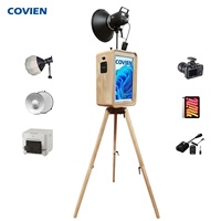 Photomaton portable professionnel rétro de haute qualité, double face, en bois, pour iPad