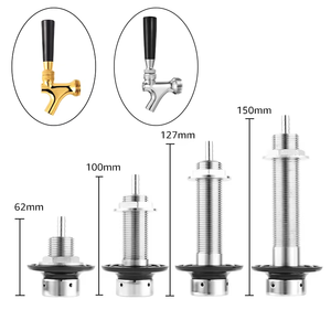 Conjunto <span class=keywords><strong>de</strong></span> vástago <span class=keywords><strong>de</strong></span> cerveza <span class=keywords><strong>de</strong></span> barril <span class=keywords><strong>de</strong></span> acero inoxidable 62mm/100mm/127mm/150mm grifo <span class=keywords><strong>de</strong></span> cerveza largo, vástago <span class=keywords><strong>de</strong></span> pezón con accesorio <span class=keywords><strong>de</strong></span> manguera - Product Image 2