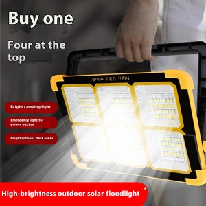 ไฟส่องสว่างฉุกเฉินแบบพกพาสำหรับตั้งแคมป์กลางแจ้ง ตลาดนัดกลางคืน ไฟ LED พลังงานแสงอาทิตย์แบบชาร์จซ้ำได้  IP65 - Product Image 1
