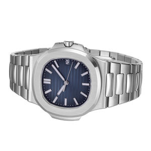 Nouvelle montre automatique élégante de qualité supérieure pour femmes et hommes, cadran bleu texturé, bracelet en acier sans soudure, mouvement résistant aux chocs, montre-bracelet - Product Image 3