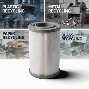 Cartouche filtrante industrielle en polyester pour la collecte de poussière de travail du bois, grande surface de filtration, <span class=keywords><strong>filtre</strong></span> Kartu Penapis Debu - Product Image 1