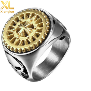 Luxury Men's Fashion <b>Rings</b> Senior Hollow <b>Skulls</b> Design Made of Alloy and Stainless Steel - Product Image 2